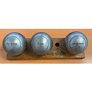 OBUT BOULE NOIRE CX Cou Striée - 74mm - 720g - 1 - gravée nounours