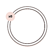 Boulenciel Set of 6 Rigid Circles 50 cm