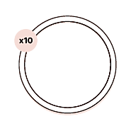 Obut lot de 10 cercles de pétanque rigides rouges