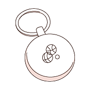 Customizable wooden key ring