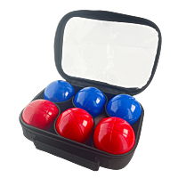 2 Pétanque triplets with bag and jack - Blue Strie Z + Red Strie Z