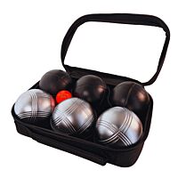 3 Pétanque triplets with bag and jack - Grey Stripe 3 + Black Stripe Z