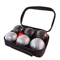 2 Pétanque triplets with bag and jack - Grey Stripe Z + Black Stripe 3