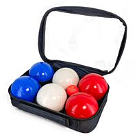 2 sets of 3 Petanque Boules with bag - Silver 1P + Black Smooth
