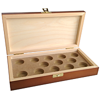 Boxed set of 13 dark wood jacks