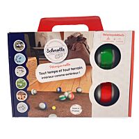 La Schmolle - All Terrain Pétanque Balls - Red/Green