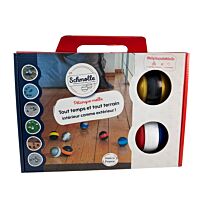 La Schmolle - All-terrain petanque balls - Tricolor/Yellow