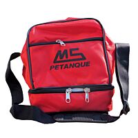 MS Petanque red bag for 3 petanque balls