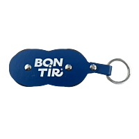 Navy blue and white scoring marker with ring key holder