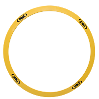 Obut lot de 10 cercles de pétanque rigides jaunes