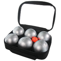 SACOZ6 Pack No. 1 - 2 Pétanque triplets with bag and jack - Smooth Grey + Z-Striated Grey