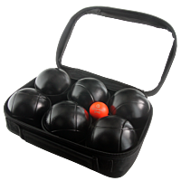 Pack SACOZ6 N°7 - 2 Pétanque triplets with bag and jack - Black Strie P + Black Strie 1