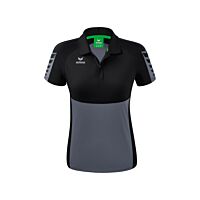 Six Wings Polo-shirt - Women - slate grey/black