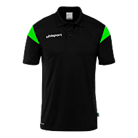 Polo manches courtes Squad 27 - Noir/vert Fluo - Enfant