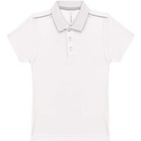 Short-sleeved polo shirt - kids - white