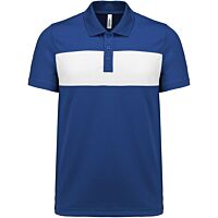 Polo manches courtes enfant bleu royal/blanc