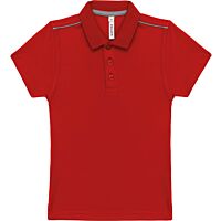 Short-sleeved polo shirt - kids - sporty red