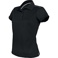 Short-sleeved polo shirt - ladies - black