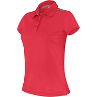 Short-sleeved polo shirt - ladies - sporty red