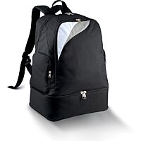 Back pack black with a bottom pouch
