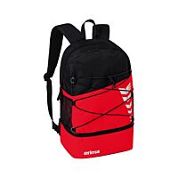 SIX WINGS Sports Bag with Bottom Compartment - red/black