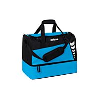 SIX WINGS Sports Bag with Bottom Compartment - curacao/black