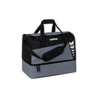 SIX WINGS Sports Bag with Bottom Compartment - slate grey/black
