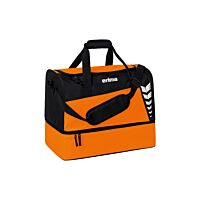 SIX WINGS Sports Bag with Bottom Compartment - orange/black