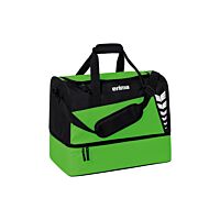 SIX WINGS Sports Bag with Bottom Compartment - green/black