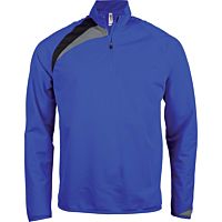 Zip neck training top - kids - sporty royal blue/black/storm grey