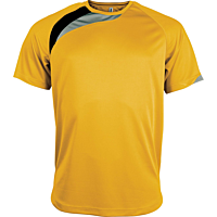 Short-sleeved sports t-shirt - kids - sporty yellow/black/storm grey