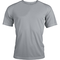 Short-sleeved sports t-shirt - men - fine grey