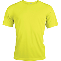 Short-sleeved sports t-shirt - men - fluorescent yellow