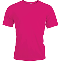 Short-sleeved sports t-shirt - men - fuchsia