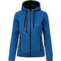 Heather hooded jacket - ladies - light royal blue mélange