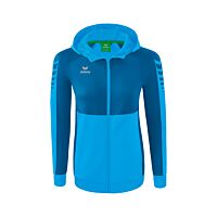 Six Wings Training Jacket with hood - Women - curaçao/mykonos