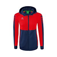 Six Wings Training Jacket with hood - Women - new navy/red