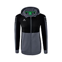Six Wings Training Jacket with hood - Women - slate grey/black