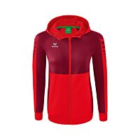 Six Wings Training Jacket with hood - Women - red/bordeaux