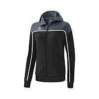 CHANGE by erima Training Jacket with hood - Women - black grey/slate grey/white