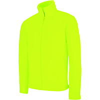 Men's Zip fleece Jacket Kariban K911-Yellow-Fluo