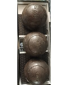 OBUT BOULE NOIRE CX Cou Lisse - 71mm - 670g - gravée Céline 