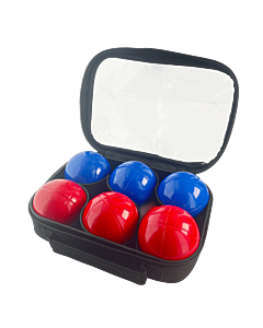 2 Pétanque triplets with bag and jack - Blue Strie Z + Red Strie Z