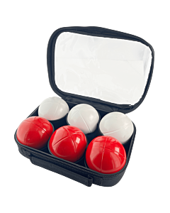 2 Pétanque triplets with bag and jack - White Strie Z + Red Strie Z