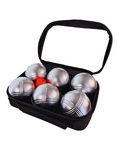 4 P&eacute;tanque triplets with bag and jack - Grey Stripe Z + Grey Stripe P