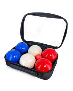 2 sets of 3 Petanque Boules with bag - Silver 1P + Black Smooth
