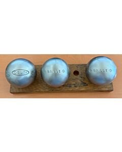 Obut Loisir Inox Lisse - Jeu de 3 boules - 73mm - 620g - gravée ] GA LLE ]