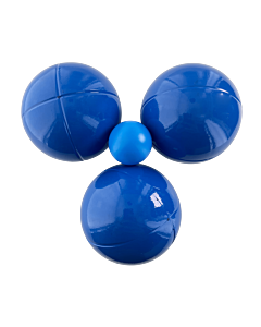 3 Petanque balls with bag - Smooth pattern black