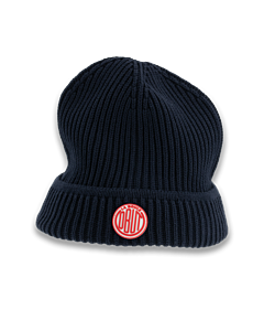 Blue beanie with vintage Obut logo