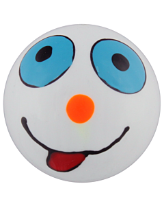 Hand-painted white Smiley boxwood jack